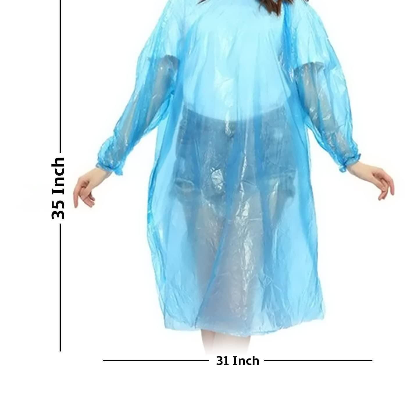 Fully Reusable Wallet Rain Card Rain Coat for Adults Set of 5 Multicolour